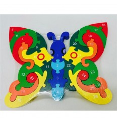 Puzzle em Madeira Borboleta