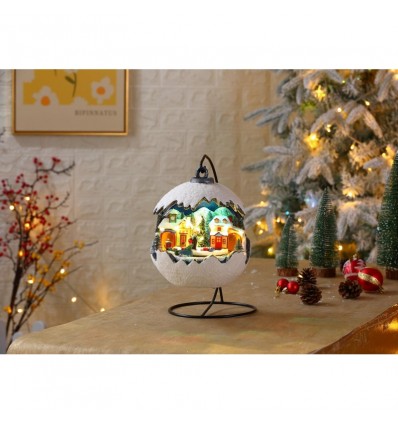 Santa Claus with white reindeer