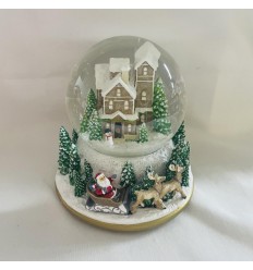 Aldeia com Pai Natal e Trenó - Bola de Neve