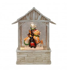 Square Lantern Santa