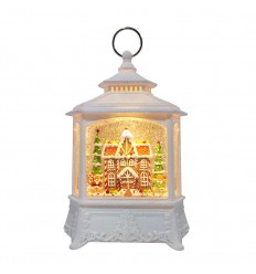 Square Lantern Santa