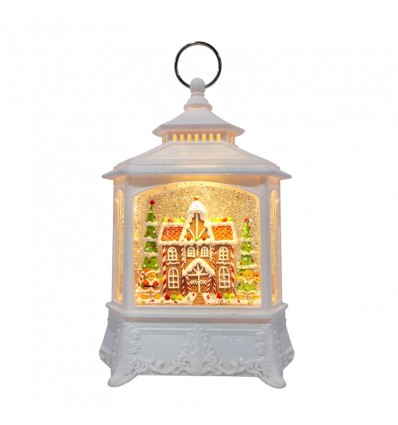 Square Lantern Santa