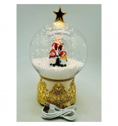 Decoração de Natal com Neve e Estrela USB