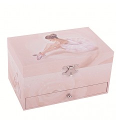 Bailarina Rosa Caixa de Jóias com musica