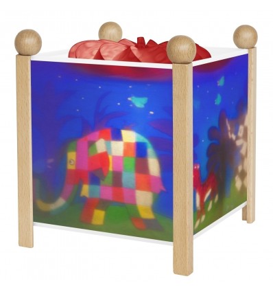 Lanterna Quadrada Madeira Natural