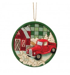 Santa on Step Decorating Tree Figurine