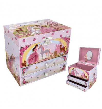 Guarda Jóias rosa bailarina branca