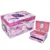 Blue music box, ballerina and swan