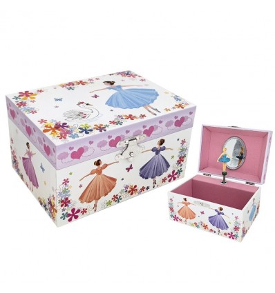 Guarda Jóias rosa bailarina branca