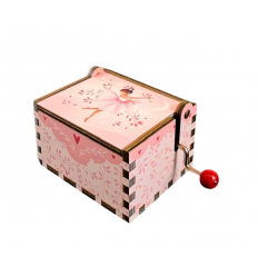 Hand crank wooden box