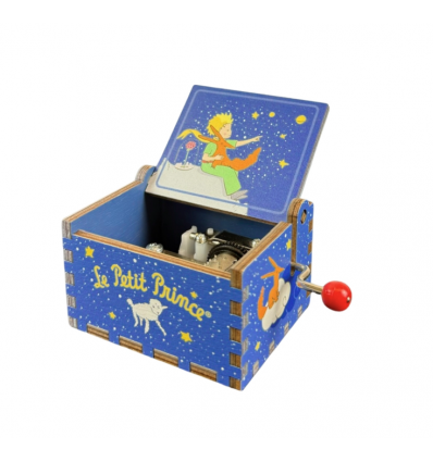 Hand crank wooden box