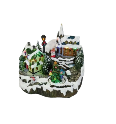 Santa Claus with white reindeer