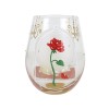 Poinsettias In the Snow Glass