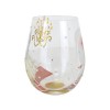 Poinsettias In the Snow Glass