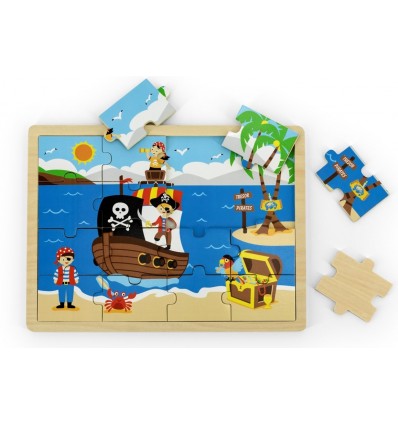 Puzzle Piratas em Madeira +2 anos