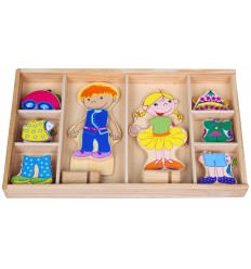 Conjunto Puzzles Magnéticos: Vestir Crianças