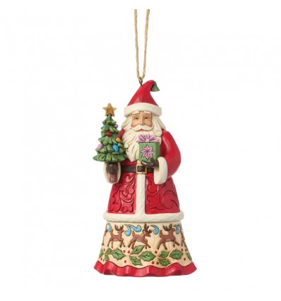 Santa on Step Decorating Tree Figurine