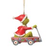 Grinch no Carrinho com Prendas Ornamento