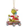 Grinch no Carrinho com Prendas Ornamento