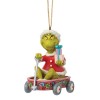 Grinch no Carrinho com Prendas Ornamento