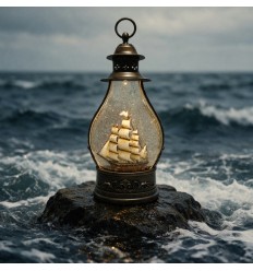 White glitter lantern