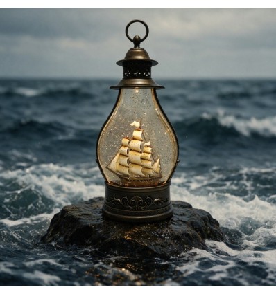 White glitter lantern