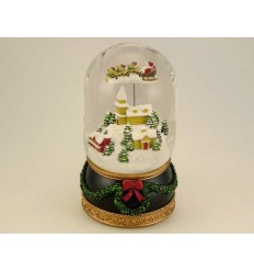Snow globe nativity music box