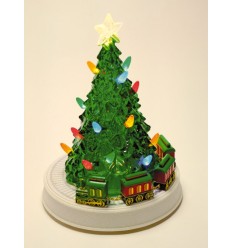 Árvore de Natal Verde com Comboio e Música