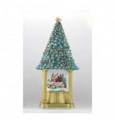 Árvore de Natal com Bola de Neve - Caixa de Música