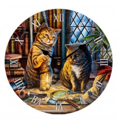 Gato Purrlock Holmes - Relogio de parede Lisa Parker