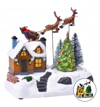 Gramofone Antigo Cenário de Natal