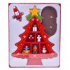 Árvore de Natal Vermelha com Efeites e Sininhos Bi-dimensional