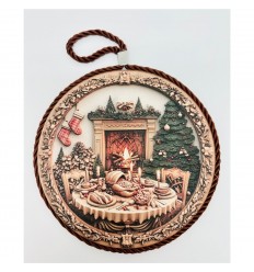 Base de Cerâmica com Relevo Natal 17cm