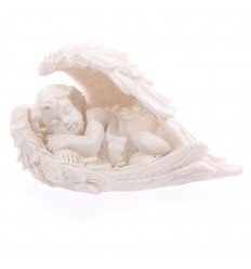 Angel in wings with gift bag