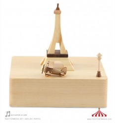 Torre Eiffel Paris em Madeira - Caixa de Musica