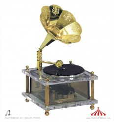 Gramofone em acrílico - Caixa de Musica